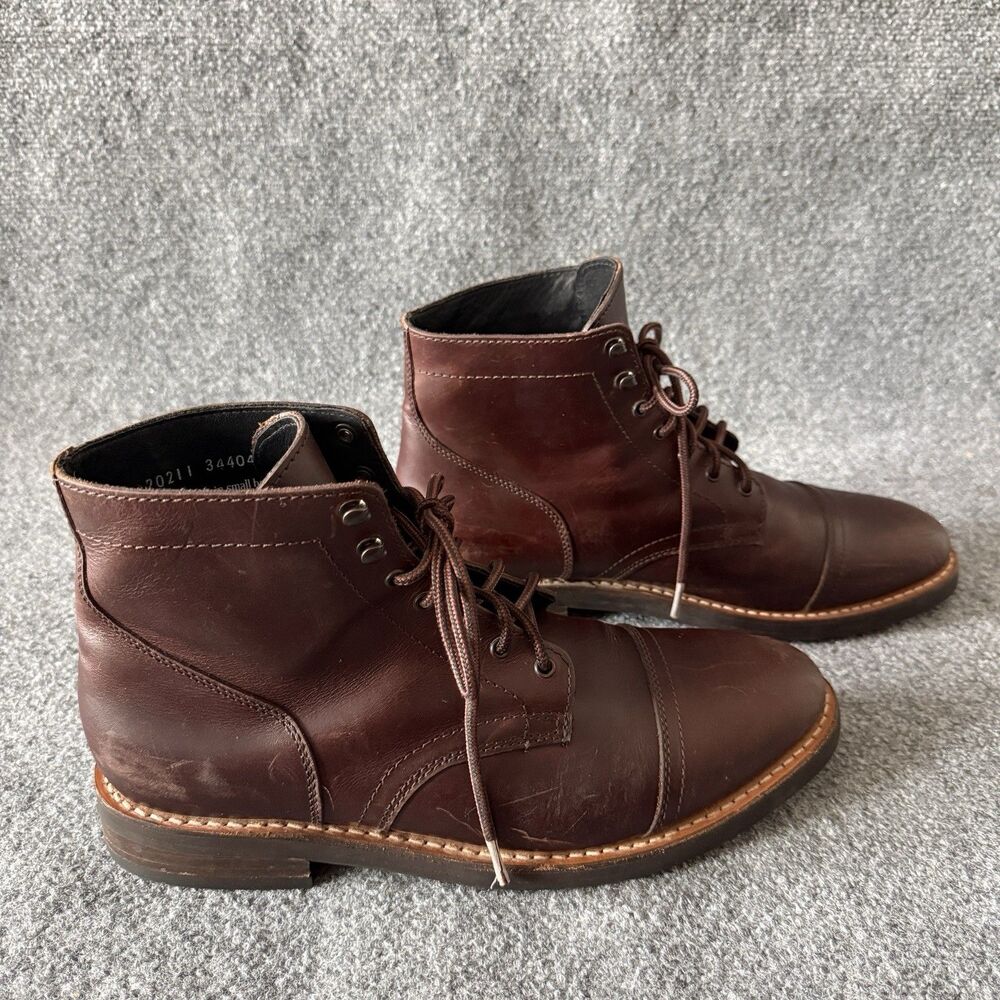 Thursday Boot Co. Men’s Brown Leather Everyday Captain Combat Boots Lace Up 12.5